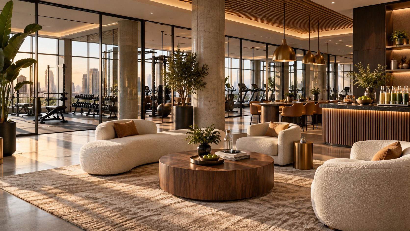 Premium lounge at X Fitness Center